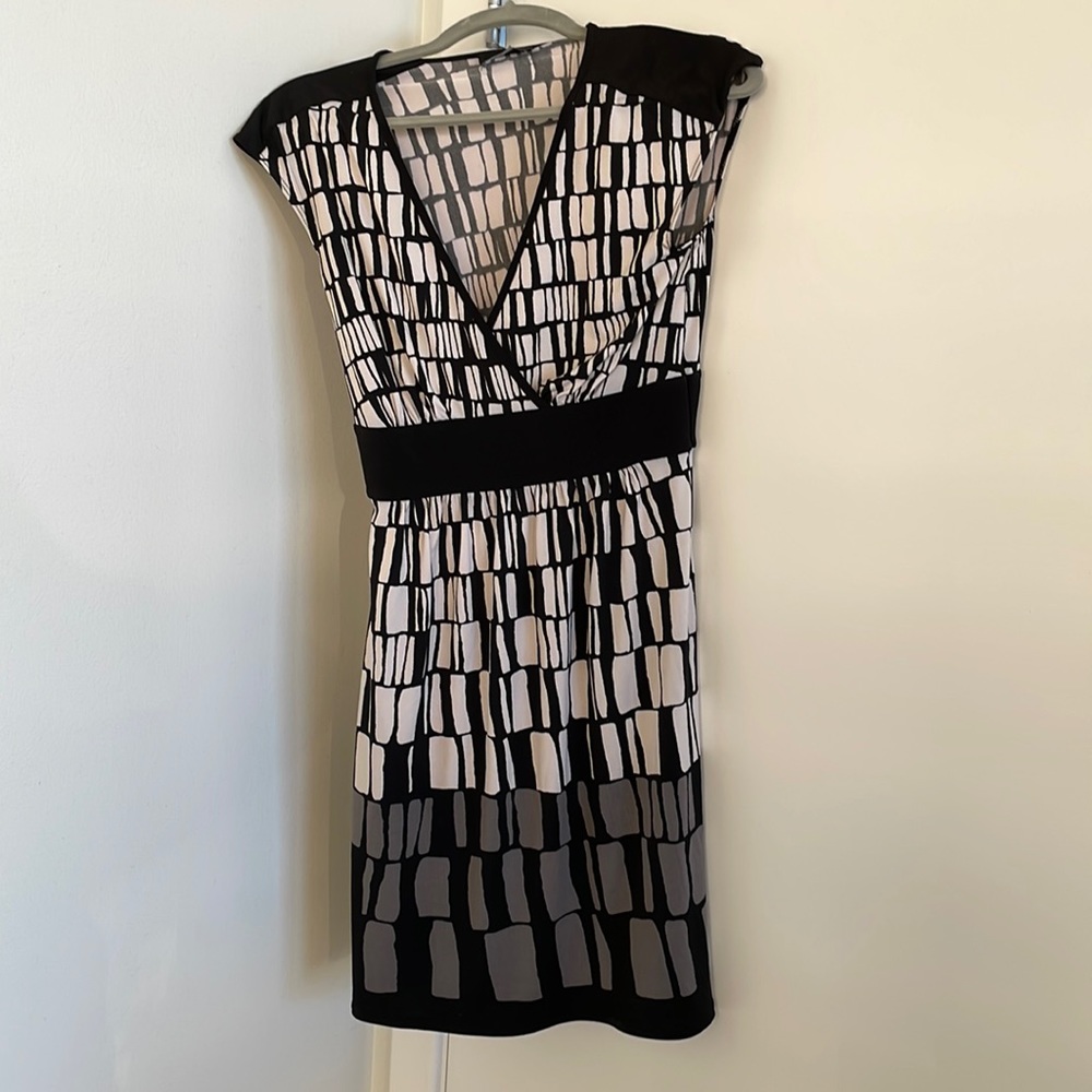 Max & Cleo Abstract Black and White Dress - XS